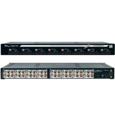 KD-MXA16X8 Key Digital 16 to 8 Audio Matrix Switcher, Supports Analog L/R & Digital PCM Audio (2 ...
