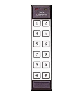KIP-26S Essex Keyless IP Series,  Thinline 2x6 Keypad Stainless Overlay, EdgeSolo, 15' Wiring Cab...