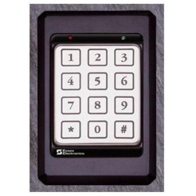 KIP-34K Essex Keyless IP Series, 12 pad 3x4 Keypad Black Bezel, EdgeSolo, 15' Wiring Cable