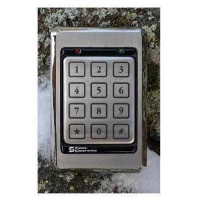 KIP-34S Essex Keyless IP Series, 12 pad 3x4 Keypad Stainless Steel Bezel, EdgeSolo, 15' Wiring Ca...