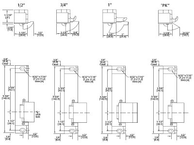 SB-310-1(3/​4)-24D HES Folger Adam Electric Strike Body Only, 3/4" Keeper Standard, Failsecure, 24VDC