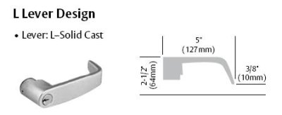H1-10G271-24V-LL-26D-LH Sargent Entry Lock With Cylinder Override - Fail Secure