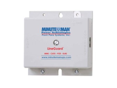 MMS-CAT5-POE-RJ45 Minuteman LineGuard Data Surge Protector for CAT5 LAN, POE, IP Cameras 