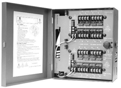 NP-CC24AC16UL NAPCO 16 CAMERA CCTV 24VAC POWER SUPPLY IN ENCLOSURE, 8A MAX.