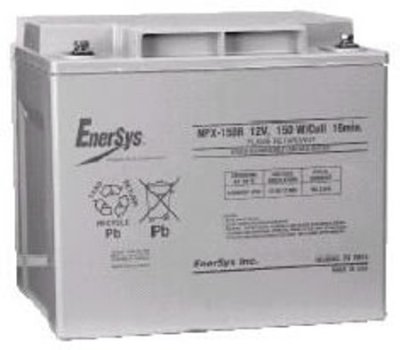 NPX-150BFR 12 Volt/150 Watts per Cell Sealed Lead Acid Battery with M6 Nut & Bolt Terminal Flame ...