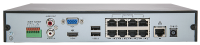 Uniview NVR301-08X-P8 8-Channel NVR (1080p/3MP/4MP/5MP/6MP/8MP/4K) Network Video Recorder Up to 8...
