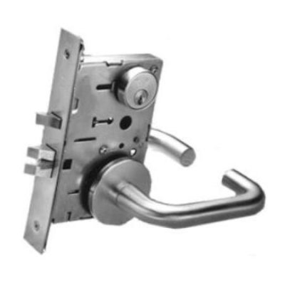 PBR-8890FL-LH-605F Yale Fail Secure Electrified Mortise Lock Lever Trim, Fail Safe, Pacific Beach Lever, Left Hand, Bright Brass