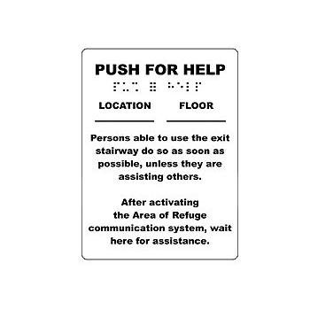 RSN7049 Alpha Communications Instruction+Location Wall Sign