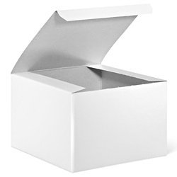 WHITE BOX: 6" X 6" X 4"
