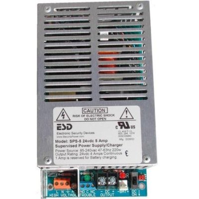 SPS-5 24 VDC/5 Amp Supervised (AC & Battery) Clean  Power Supply/Charger Module