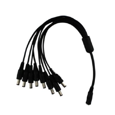 1 Female to 8 Male Power Cord Lead