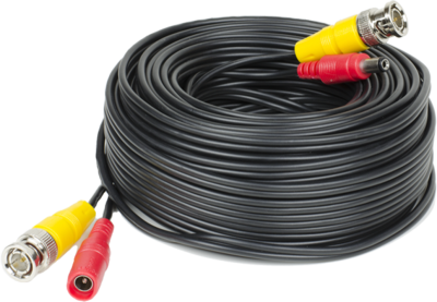 ENS 60' Pre-made Siamese Coaxial BNC Cable, Black