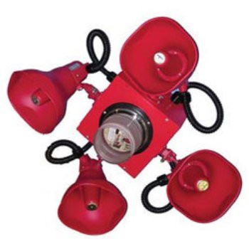 Wheelock Series STH Cluster Speaker with Two STH-15SR Horns and One DC-MAX-X Strobe Mounted to a ...