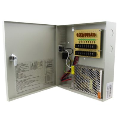 9CH 10Amp Power Supply Box, DC 12V