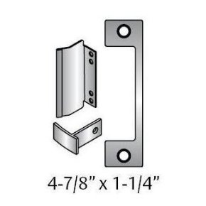 1006-12/24D-630-T-630 HES 1006 Series Electric Strike, Failsecure, 12/24VDC, T Plate, Satin Stainless Steel Finish