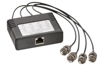 TRB-4BNCPT Transceiver Box- 4 BNC Plugs with Pigtails to 1 RJ45 Jack