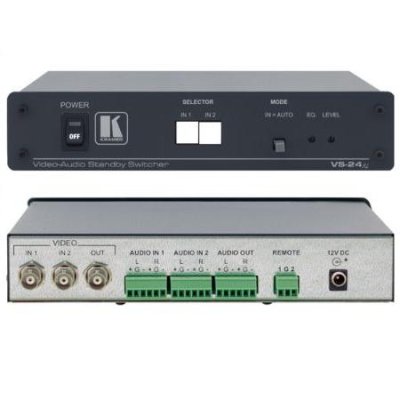 VS-24xl 2x1 Composite Video & Balanced Stereo Audio Standby Switcher