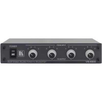 VS-6EIII 4x4 Composite Video & Stereo Audio Matrix Switcher (265MHz)