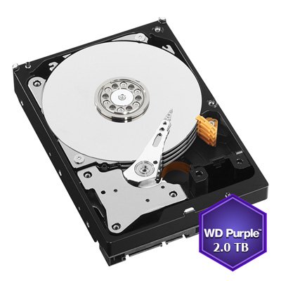  WD Purple Surveillance 2TB AV 3.5" Hard Disk Drive for DVRs/NVRs
