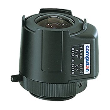 CML26-AI-4PSC Computar 1/3" 2.6mm f1.6 DC Auto Iris w/ 4-Pin Mini Connector Short Cable CS-Mount ...