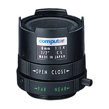 CML6-MI Computar 1/2" 6mm f1.4 Monofocal Manual Iris CS-Mount Lens