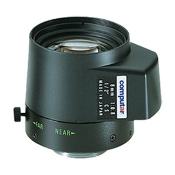 CML8-AI-A-4PLC Computar 1/2" 8mm f0.8 Aspherical DC Auto Iris w/ 4-Pin Mini Connector Long Cable ...