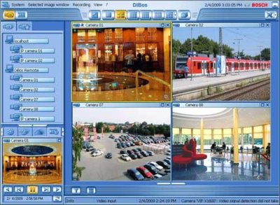 DBSR042 BOSCH DIBOS REMOTE SOFTWARE, 4 IP CAMERA RECORDING.