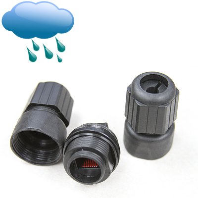 RJ45 Outdoor Waterproof Coupler, Female to Female, Shielded, Field Installable