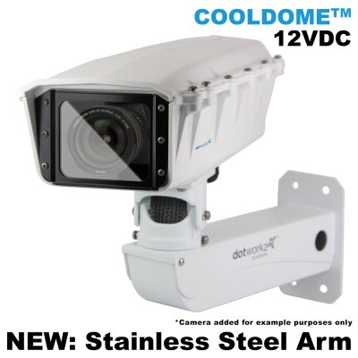 Dotworkz S-Type COOLDOME™ 12V Active Cooling Camera Enclosure and Stainless Steel Arm IP66 (ST-CD...