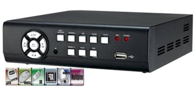 ** EASY SETUP ** 4 Channel DVR Kit with Remote view via MAC Apple Safari or Windows IE (Includes 4 WYCM-20S Color CCD Indoor Dome Security Surveillance Cameras)