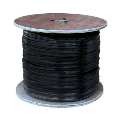 Coaxial Siamese Cable w/o Connectors - 500ft Black