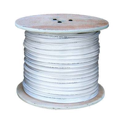 Coaxial Siamese Cable w/o Connectors - 1000ft White