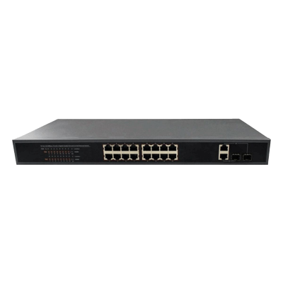 16CH PoE Switch, 2X1GB Upload link, 280W, 450FT