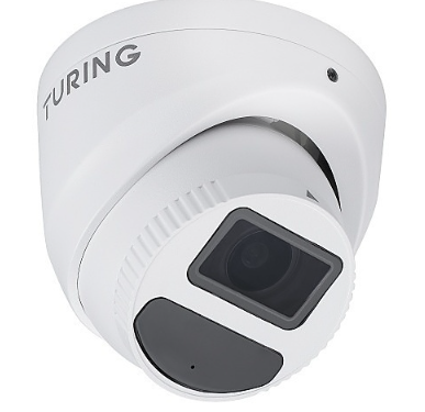Turing Video EVD5ZT256-1Y 5MP EDGE Cloud Turret Camera with TV-CORE1Y License, 256Gb Onboard Stor...