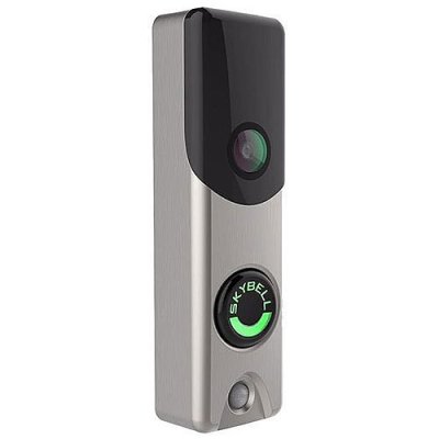 Alarm.com ADC-VDB105X Skybell Slim Line II Wi-Fi Doorbell Camera, Satin Nickel