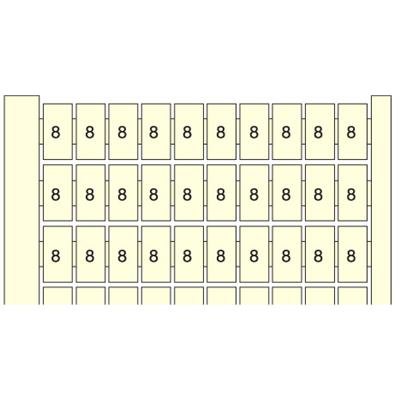 100 x 6 / 100 x 9 pre-printed marker for horizontal terminal block assemblies, card with 100 markers, repeated identical numbers.