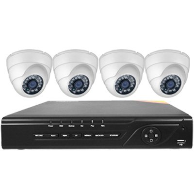 4 HD-TVI  720P Dome Cameras DVR Kit for Business Professional Grade & 1 TB Hard Drive included 