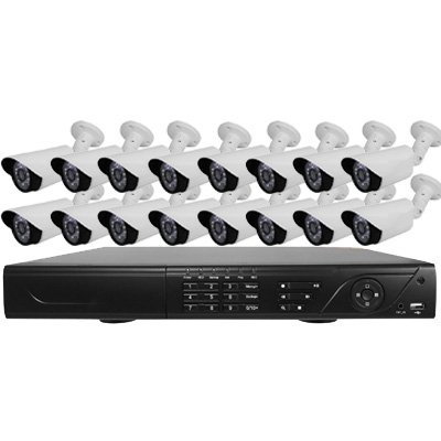16 HD-TVI  720P Bullet Cameras DVR Kit for Business Professional Grade & 1 TB Hard Drive included