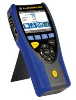 33-942P LanXPLORER™ PRO with two RJ-45 ports for in-line testing, single SFP fiber optic test por...