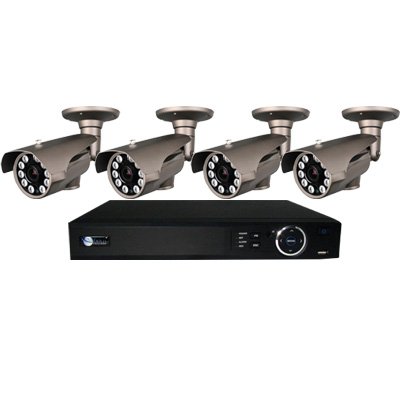 4 960H Bullet Security Camera IR 300ft. Varifocal 2.8-12mm DVR Kit for Business Commercial Grade