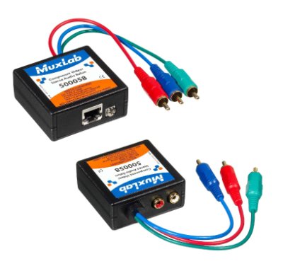 Muxlab Component Video/Stereo Audio Balun 2-Pack