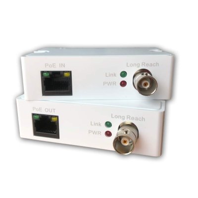 EOC Converter IP Over Coax max 3000ft POE Power and Data Transmission Over Regular RG59 coaxial C...