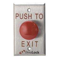 6290-GRN Dynalock Palm Switch 1-5/8'' Diameter Red Plastic Time Delay Mushroom Button - NFPA 101 ...