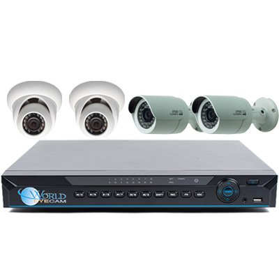 4 HD 1080p Security Dome & Bullet DVR Kit for Business Professional Grade