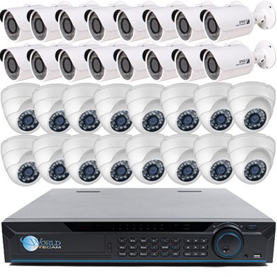 32 HD-CVI 720P DVR Kit 16 Dome & 16 Bullet 720P Cameras for Business Professional Grade