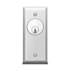 701N SDC Key Switch, Narrow 1-3/4", 20 Gauge, AA (on-off) SPDT, 6 Amp