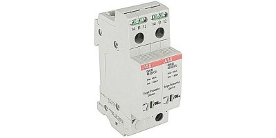 Two pole OVR DIN rail surge protection device with a surge capacity of 40 kA and maximum voltage ...