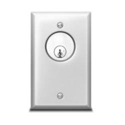 713UL2 SDC Key Switch, 1-Gang, 20 Gauge (L) AA (on-off) DPDT, (R) AA (on-off) DPDT, 6 Amp, Vandal...