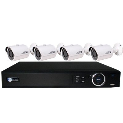 4 HD 720p Bullet Cameras DVR System Kit for Business Commercial Grade