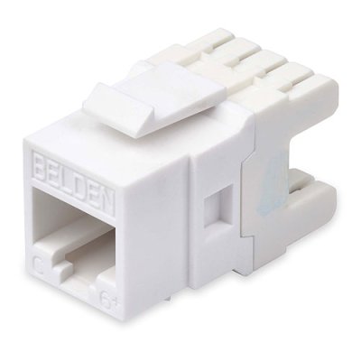 Belden AX101319 CAT6+ Modular Jack, RJ45, KeyConnect Style, Almond, Single-Pack
